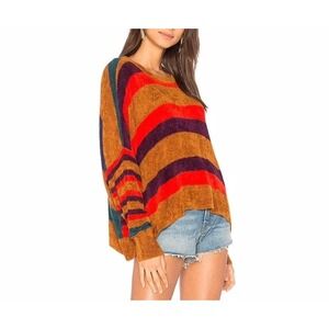 Free People Sweater Women's S/P Off the Shoulder All About You Striped Oversize